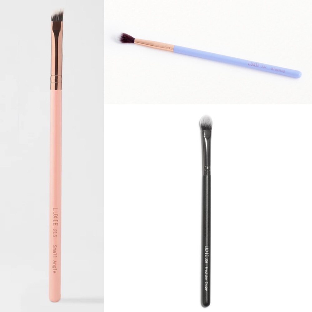 Luxie Makeup Brushes (215 Small Angle, 237 Blending, 239 Precision Shader)
